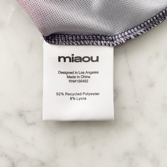 Miaou Power Mesh Long Sleeve Tee in Sunrise size XS - Picture 7 of 7